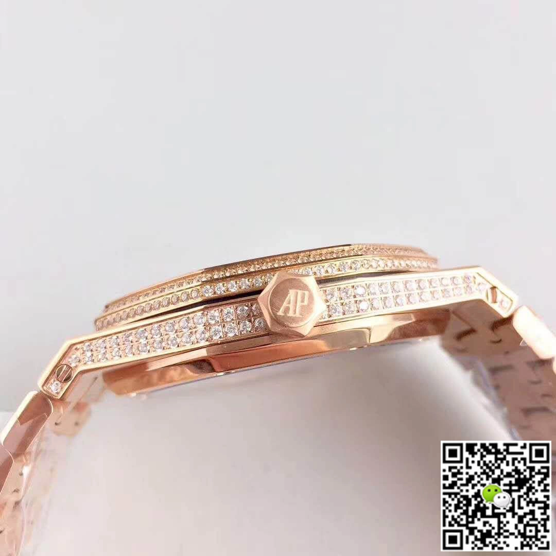Audemars Piguet Royal Oak 67652OR.ZZ.1265OR.01 1:1 Best Edition Replica Watch Swiss ETA3120 Rose Gold Diamond